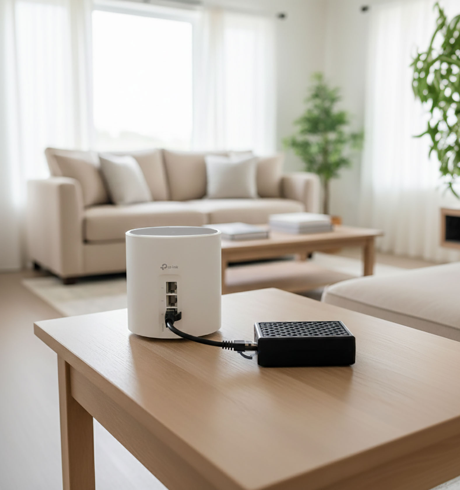 PHN Portal device on a table in a home setting